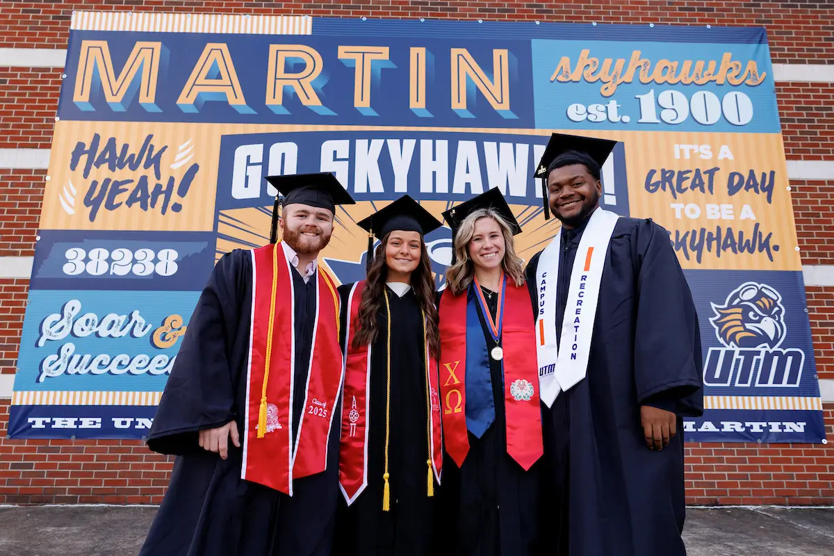 Graduates celebrating their journey together.